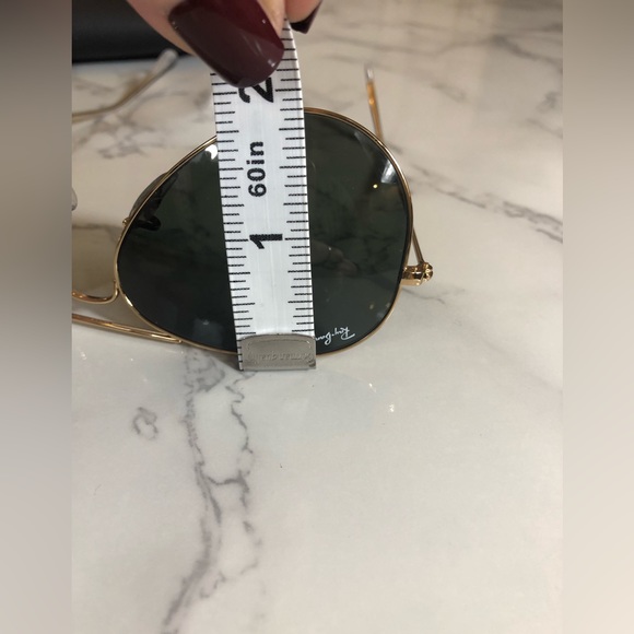 *SOLD* Authentic Ray Ban Polarized Aviators Gold Women’s 58 mm - Picture 12 of 12